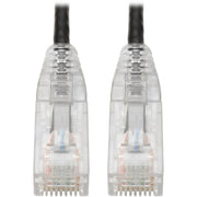 Tripp Lite series Cat6 UTP Patch Cable (RJ45) - M/M, Gigabit, Snagless, Molded, Slim, Black, 1 ft.