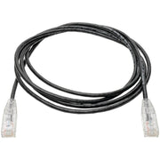 Tripp Lite series Cat6 UTP Patch Cable (RJ45) - M/M, Gigabit, Snagless, Molded, Slim, Black, 7 ft. - N201-S07-BK