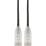 Tripp Lite series Cat6 UTP Patch Cable (RJ45) - M/M, Gigabit, Snagless, Molded, Slim, Black, 7 ft.