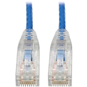 Tripp Lite series Cat6 UTP Patch Cable (RJ45) - M/M, Gigabit, Snagless, Molded, Slim, Blue, 7 ft.