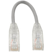 Tripp Lite by Eaton Cat6 UTP Patch Cable (RJ45) - M/M, Gigabit, Snagless, Molded, Slim, Gray, 6 in. - N201-S6N-GY