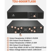 Vertiv Liebert TDU - 5050VA/5050W 120VAC | Step Down Transformer/Voltage Converter 2U Rack Tower (TDU-6000RTL630) - TDU-6000RTL630