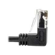 Tripp Lite by Eaton N201-SR1-BK Right-Angle Cat6 UTP Patch Cable - 1 ft., M/M, Slim, Black - N201-SR1-BK
