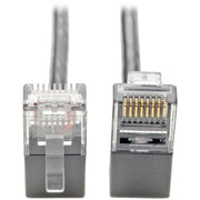Tripp Lite by Eaton N201-SR2-GY Right-Angle Cat6 UTP Patch Cable - 2 ft., M/M, Slim, Gray
