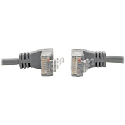 Tripp Lite by Eaton N201-SR2-GY Right-Angle Cat6 UTP Patch Cable - 2 ft., M/M, Slim, Gray - N201-SR2-GY