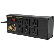 Tripp Lite Isobar Surge Protector Power Strip 6 Outlet 2 USB Charging Ports 10ft Cord - 6 x NEMA 5-15R, 2 x USB - 1440 VA - 3840 J - 120 V AC Input