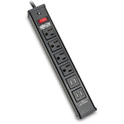 Tripp Lite Surge Protector Power Strip 4-Outlet 4 USB Charging Ports 6ft Cord - 4 x NEMA 5-15R, 4 x USB - 1875 VA - 450 J - 120 V AC Input