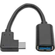 Tripp Lite by Eaton U428-06N-F-CRA Right-Angle USB Type-C to Type-A Adapter Cable, M/F, 6 in.