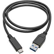 Tripp Lite by Eaton U428-C03-G2 USB Type-C to USB Type-A Cable, M/M, USB-IF Certified, 3 ft. - U428-C03-G2