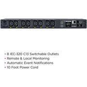 CyberPower PDU41004 8-Outlet PDU - PDU41004