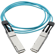 Tripp Lite by Eaton QSFP+ to QSFP+ Active Optical Cable - 40Gb, AOC, M/M, Aqua, 1 m (3 ft.) - N28F-01M-AQ
