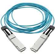 Tripp Lite by Eaton QSFP+ to QSFP+ Active Optical Cable - 40Gb, AOC, M/M, Aqua, 5 m (16.4 ft.) - N28F-05M-AQ
