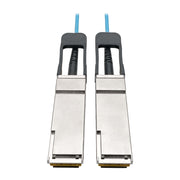 N28F-20M-AQ_Tripp Lite by Eaton QSFP+ to QSFP+ Active Optical Cable - 40Gb, AOC, M/M, Aqua, 20 m (65.6 ft.)