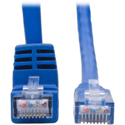 Tripp Lite by Eaton Down-Angle Cat6 UTP Patch Cable (RJ45) - 1 ft., M/M, Gigabit, Molded, Blue - N204-001-BL-DN