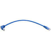 Tripp Lite by Eaton Down-Angle Cat6 UTP Patch Cable (RJ45) - 1 ft., M/M, Gigabit, Molded, Blue - N204-001-BL-DN