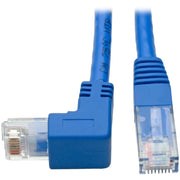 Tripp Lite by Eaton Down-Angle Cat6 UTP Patch Cable (RJ45) - 1 ft., M/M, Gigabit, Molded, Blue
