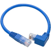 Tripp Lite by Eaton Down-Angle Cat6 UTP Patch Cable (RJ45) - 1 ft., M/M, Gigabit, Molded, Blue - N204-001-BL-DN