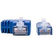 Tripp Lite by Eaton Left-Angle Cat6 UTP Patch Cable (RJ45) - 1 ft., M/M, Gigabit, Molded, Blue - N204-001-BL-LA