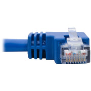 Tripp Lite by Eaton Left-Angle Cat6 UTP Patch Cable (RJ45) - 1 ft., M/M, Gigabit, Molded, Blue - N204-001-BL-LA