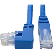 Tripp Lite by Eaton Left-Angle Cat6 UTP Patch Cable (RJ45) - 1 ft., M/M, Gigabit, Molded, Blue