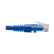 Tripp Lite by Eaton Left-Angle Cat6 UTP Patch Cable (RJ45) - 1 ft., M/M, Gigabit, Molded, Blue - N204-001-BL-LA