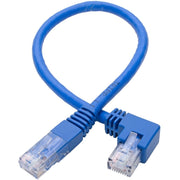 Tripp Lite by Eaton Left-Angle Cat6 UTP Patch Cable (RJ45) - 1 ft., M/M, Gigabit, Molded, Blue - N204-001-BL-LA