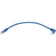 Tripp Lite by Eaton Left-Angle Cat6 UTP Patch Cable (RJ45) - 1 ft., M/M, Gigabit, Molded, Blue - N204-001-BL-LA