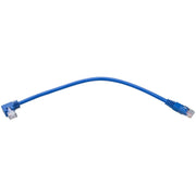 Tripp Lite by Eaton Right-Angle Cat6 UTP Patch Cable (RJ45) - 1 ft., M/M, Gigabit, Molded, Blue - N204-001-BL-RA