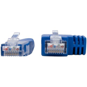 Tripp Lite by Eaton Right-Angle Cat6 UTP Patch Cable (RJ45) - 1 ft., M/M, Gigabit, Molded, Blue - N204-001-BL-RA