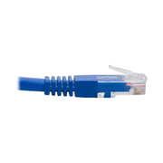 Tripp Lite by Eaton Right-Angle Cat6 UTP Patch Cable (RJ45) - 1 ft., M/M, Gigabit, Molded, Blue - N204-001-BL-RA