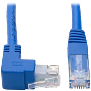 Tripp Lite by Eaton Up-Angle Cat6 UTP Patch Cable (RJ45) - 1 ft., M/M, Gigabit, Molded, Blue