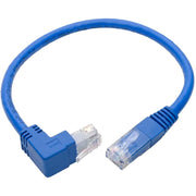 Tripp Lite by Eaton Up-Angle Cat6 UTP Patch Cable (RJ45) - 1 ft., M/M, Gigabit, Molded, Blue - N204-001-BL-UP