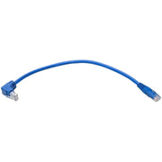Tripp Lite by Eaton Up-Angle Cat6 UTP Patch Cable (RJ45) - 1 ft., M/M, Gigabit, Molded, Blue - N204-001-BL-UP