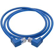 Tripp Lite by Eaton N204-004-BL-UD Cat6 UTP Patch Cable, Up-Angle Male/Down-Angle Male - 4 ft., Blue - N204-004-BL-UD