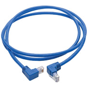 Tripp Lite by Eaton N204-005-BL-UD Cat6 UTP Patch Cable, Up-Angle Male/Down-Angle Male - 5 ft., Blue - N204-005-BL-UD