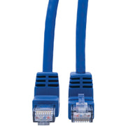 Tripp Lite by Eaton N204-005-BL-UD Cat6 UTP Patch Cable, Up-Angle Male/Down-Angle Male - 5 ft., Blue - N204-005-BL-UD