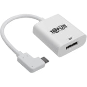 U444-06N-DP-RA_Tripp Lite U444-06N-DP-RA Right-Angle USB-C to DisplayPort Adapter, M/F, White