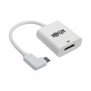 U444-06N-DP-RA_Tripp Lite U444-06N-DP-RA Right-Angle USB-C to DisplayPort Adapter, M/F, White