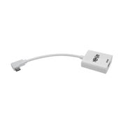 Tripp Lite by Eaton U444-06N-HD4KRA Right-Angle USB-C to HDMI Adapter, M/F, White - U444-06N-HD4KRA