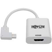 Tripp Lite by Eaton U444-06N-HD4KRA Right-Angle USB-C to HDMI Adapter, M/F, White - U444-06N-HD4KRA