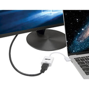 Tripp Lite by Eaton U444-06N-HD4KRA Right-Angle USB-C to HDMI Adapter, M/F, White - U444-06N-HD4KRA