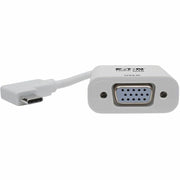 Tripp Lite by Eaton U444-06N-VGA-RA Right-Angle USB-C to VGA Adapter, M/F, White - U444-06N-VGA-RA