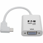 Tripp Lite by Eaton U444-06N-VGA-RA Right-Angle USB-C to VGA Adapter, M/F, White - U444-06N-VGA-RA