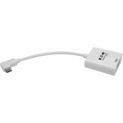 Tripp Lite by Eaton U444-06N-VGA-RA Right-Angle USB-C to VGA Adapter, M/F, White - U444-06N-VGA-RA