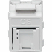 Tripp Lite by Eaton N238-001-GY-TF Keystone Jack Cat6a/Cat6/Cat5e, White, TAA - N238-001-GY-TF