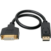 Tripp Lite by Eaton P134-001-GC DisplayPort to DVI Cable Adapter - M/F, Black, 1 ft. - P134-001-GC