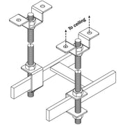 Tripp Lite by Eaton SRLCEILINGKIT Ceiling Mount for Cable Ladder - Black - SRLCEILINGKIT