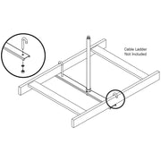 Tripp Lite by Eaton SRLCNTRSPPT12 Ceiling Mount for Cable Ladder - Black - SRLCNTRSPPT12