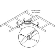 Tripp Lite by Eaton Mounting Bracket for Cable Ladder - Black - SRLCRNSPPT