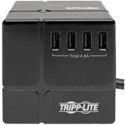 Tripp Lite by Eaton Protect It! TLP366CUBEUSBB Surge Suppressor/Protector - TLP366CUBEUSBB